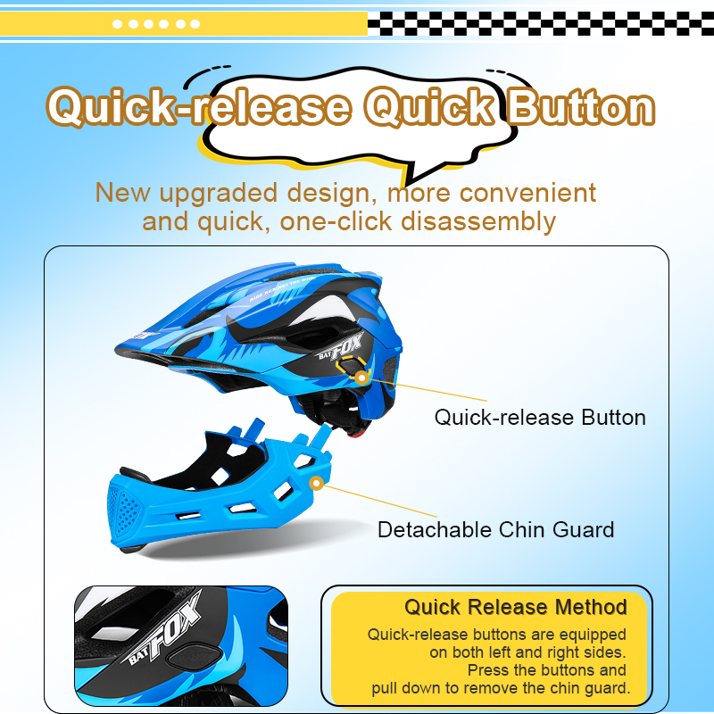 BATFOX Kids Full Face Bike Hel - Running Gear Kids review and price