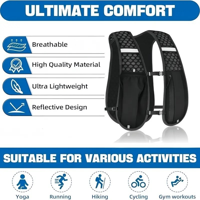 1-4PCS Outdoor Lightweight Hik - Hydration Vest review and price
